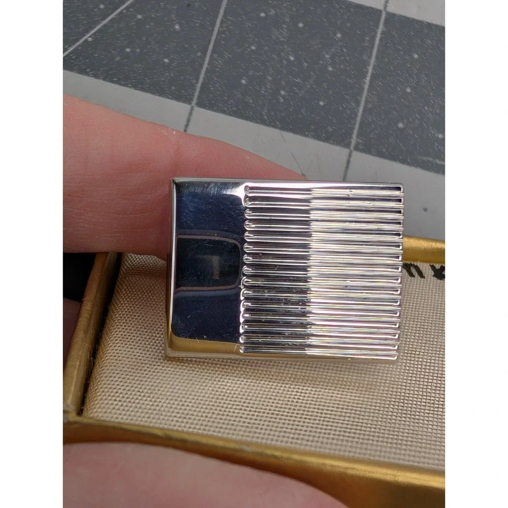 Swank‎ Cuff Links Rectangle Silver Tone Cufflinks